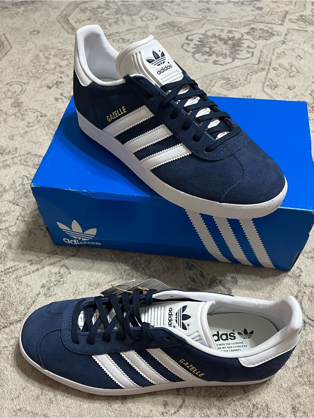 Adidas Gazelle sneakers in collegiate navy